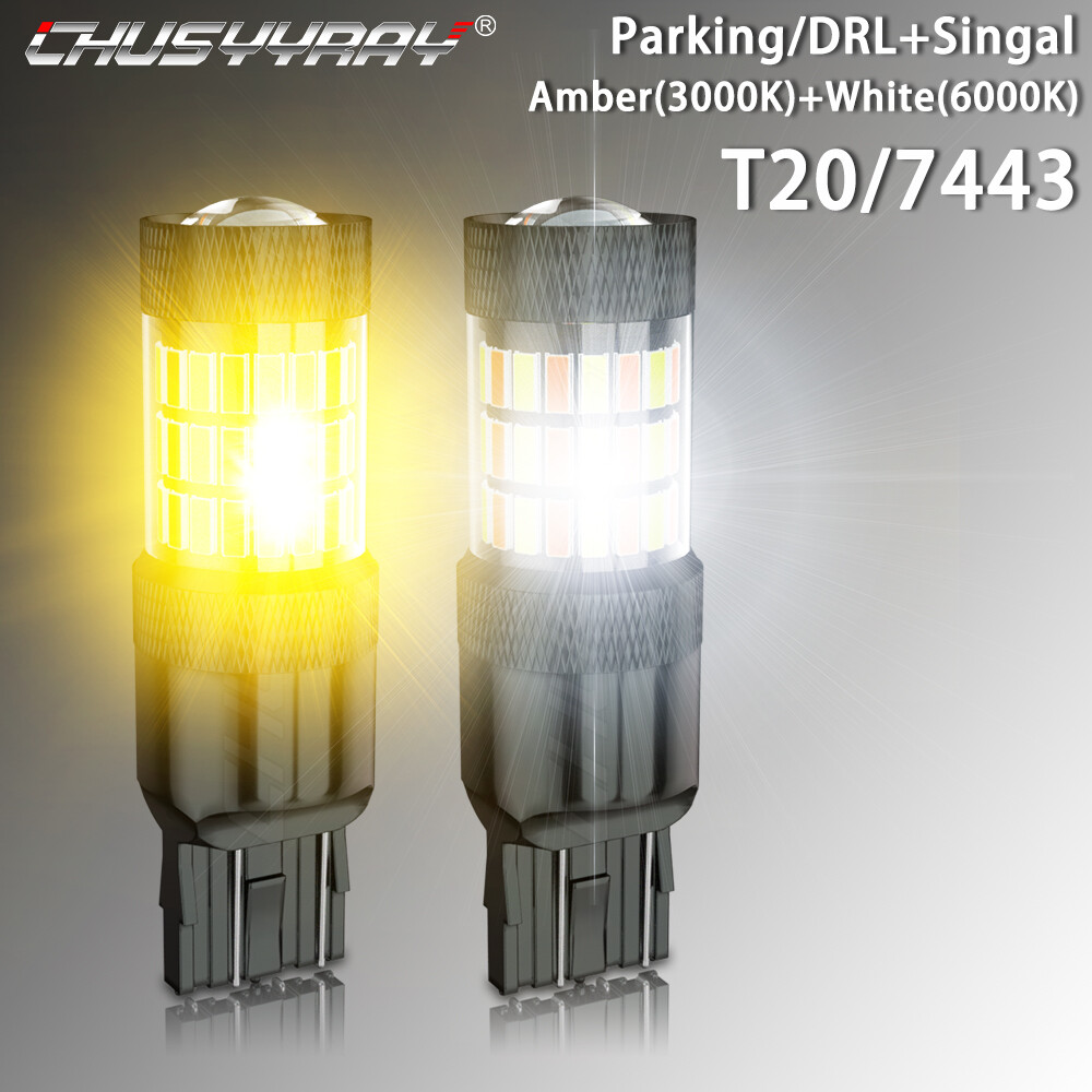 LED Front Rear Turn Signal Light Blinker Bulbs 7443 7441 7440 Amber Error Free