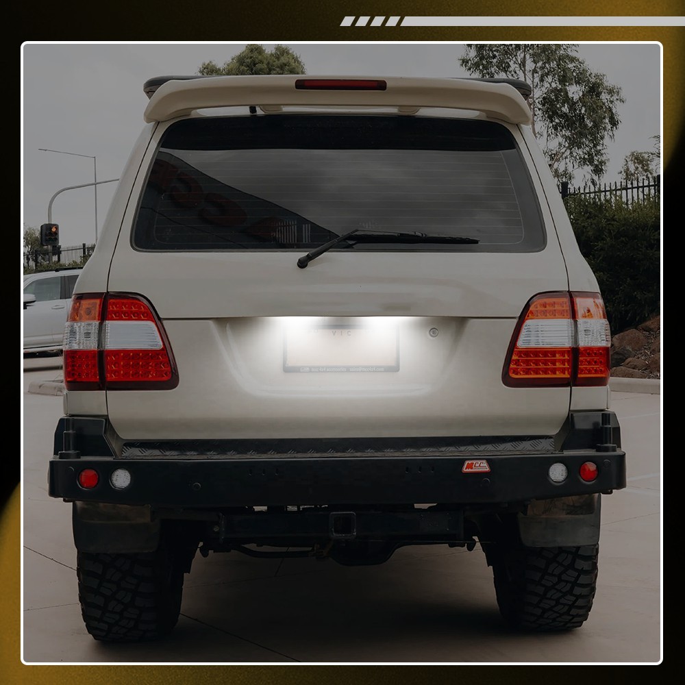 For Lexus LX470 1998-2007 Rear License Plate Lights Clear White Tail Tag Light