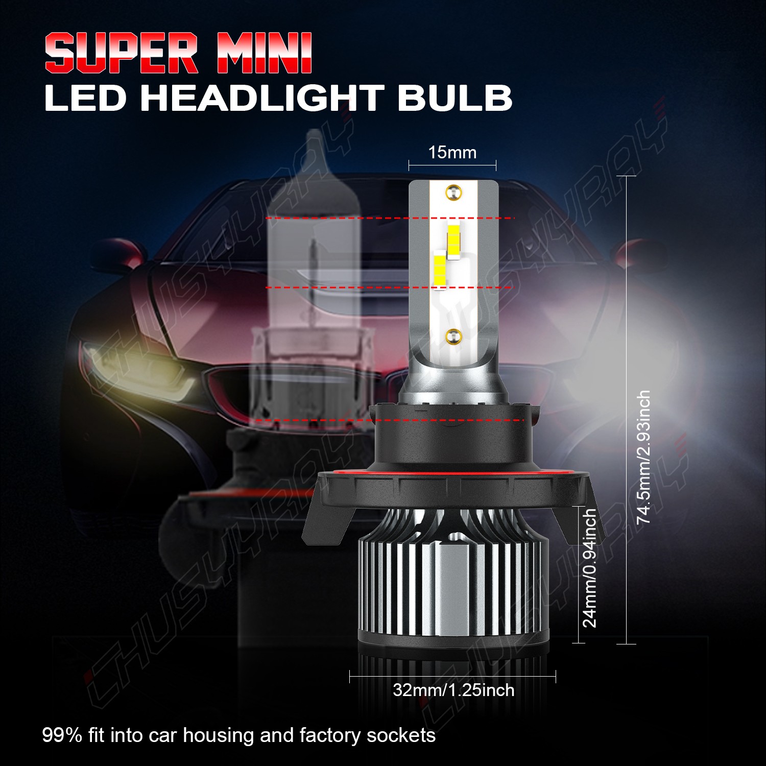 For 2004-14 Ford F150 10000K LED Headlight Hi/Lo+Fog Light 4 Bulbs H13 H10 Kit