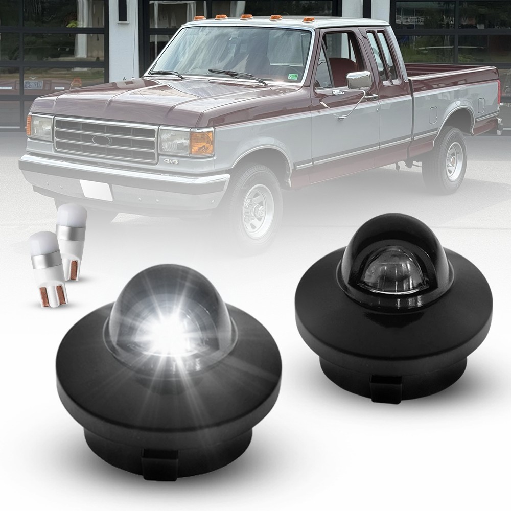 2PCS Rear License Plate Light Housings & LED Bulbs For 1997-2002 Ford Expedition