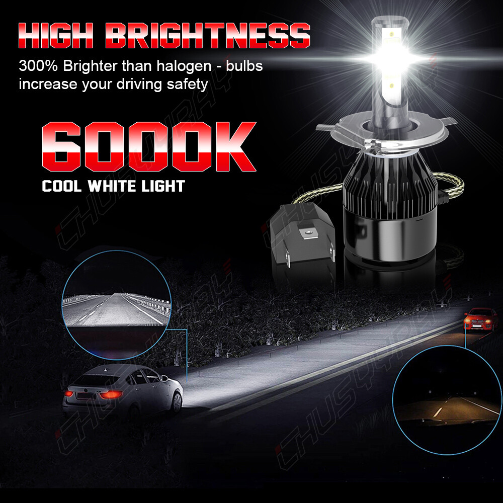 For 1967-1972 Chevy C10 Pair 7 inch LED Headlights Round DOT Approved Hi/Lo Lamp