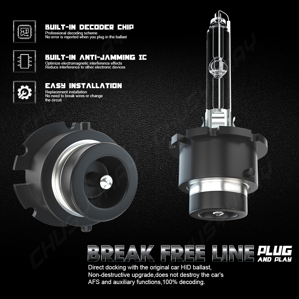 Fit Jaguar SType 2005-2008 6000K Front Xenon HID Headlight Bulbs Low Beam Qty2
