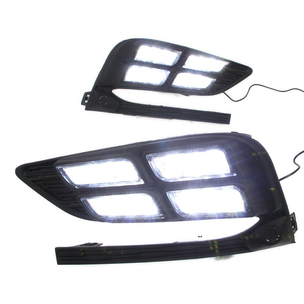 LED DRL Fog Lamp Daytime Running Light for Chevrolet Cruze 2016 2017 2018 W Turn