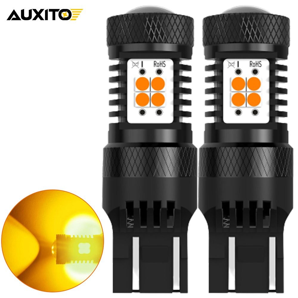 2x 7443 7440 High Power Amber Yellow 14 SMD LED Turn Signal Parking Light