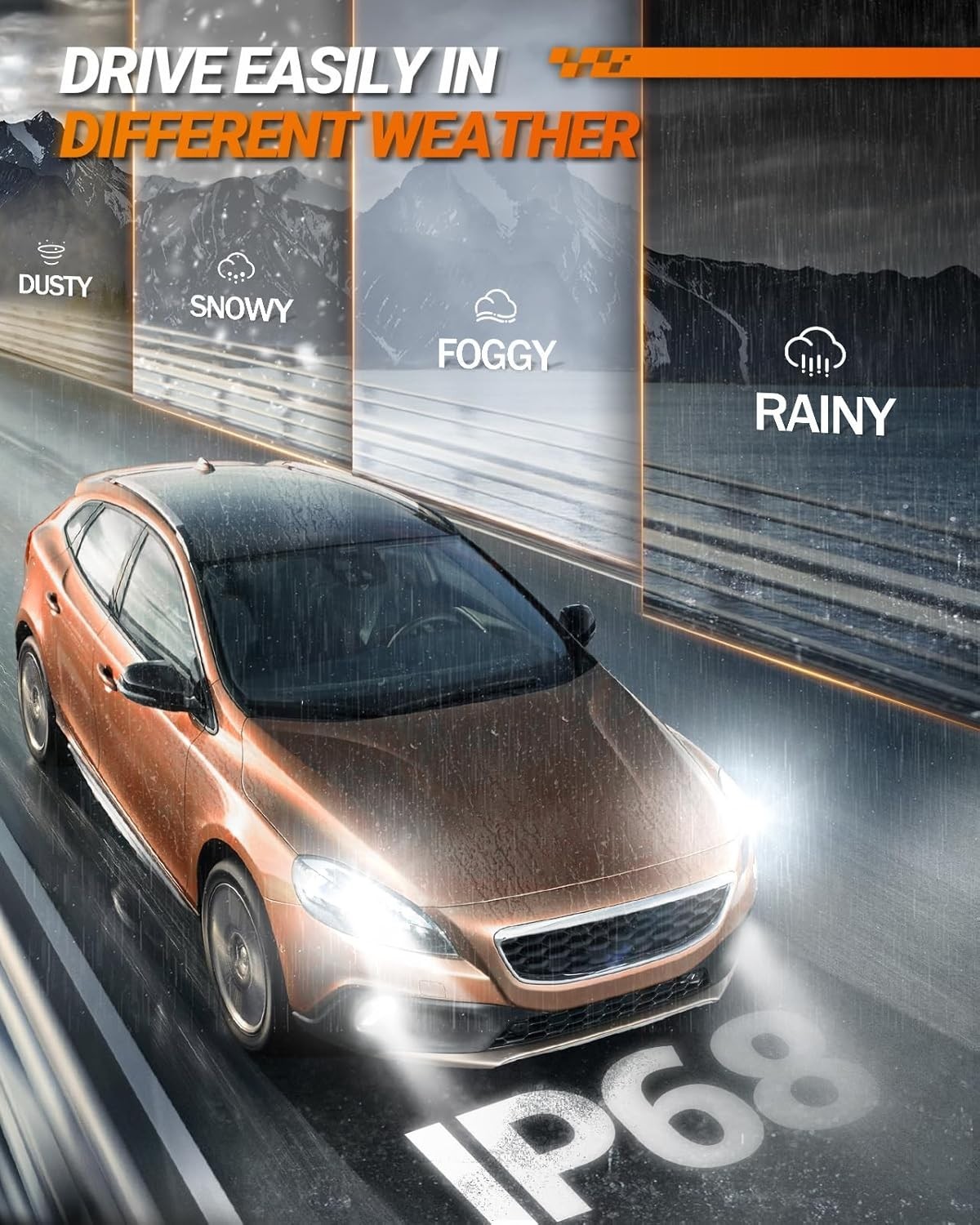 H H8 H6 LED Fog Light Bulbs or DRL, Real 360° illumination Fog Bulbs, 6000K 4…