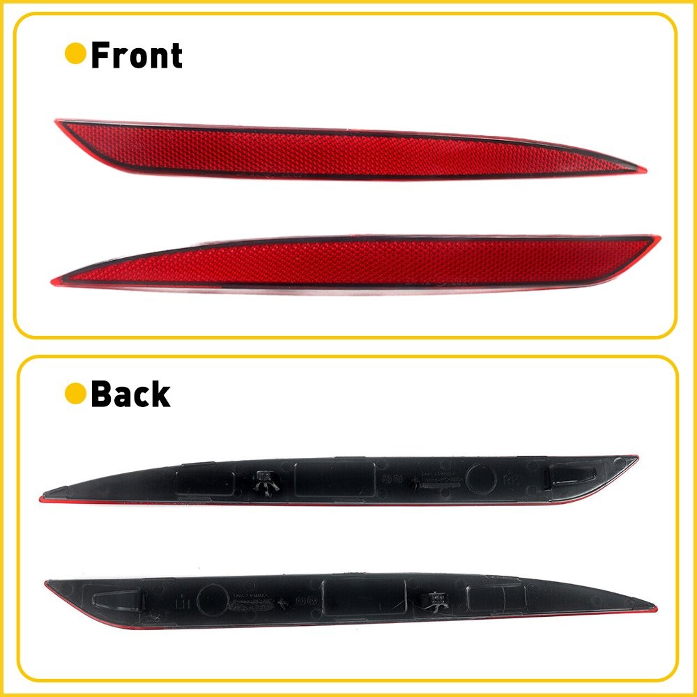 2Pcs L+R For Model Tesla Y 2020-2022 Rear Bumper Reflector Tail Red Lamp Light