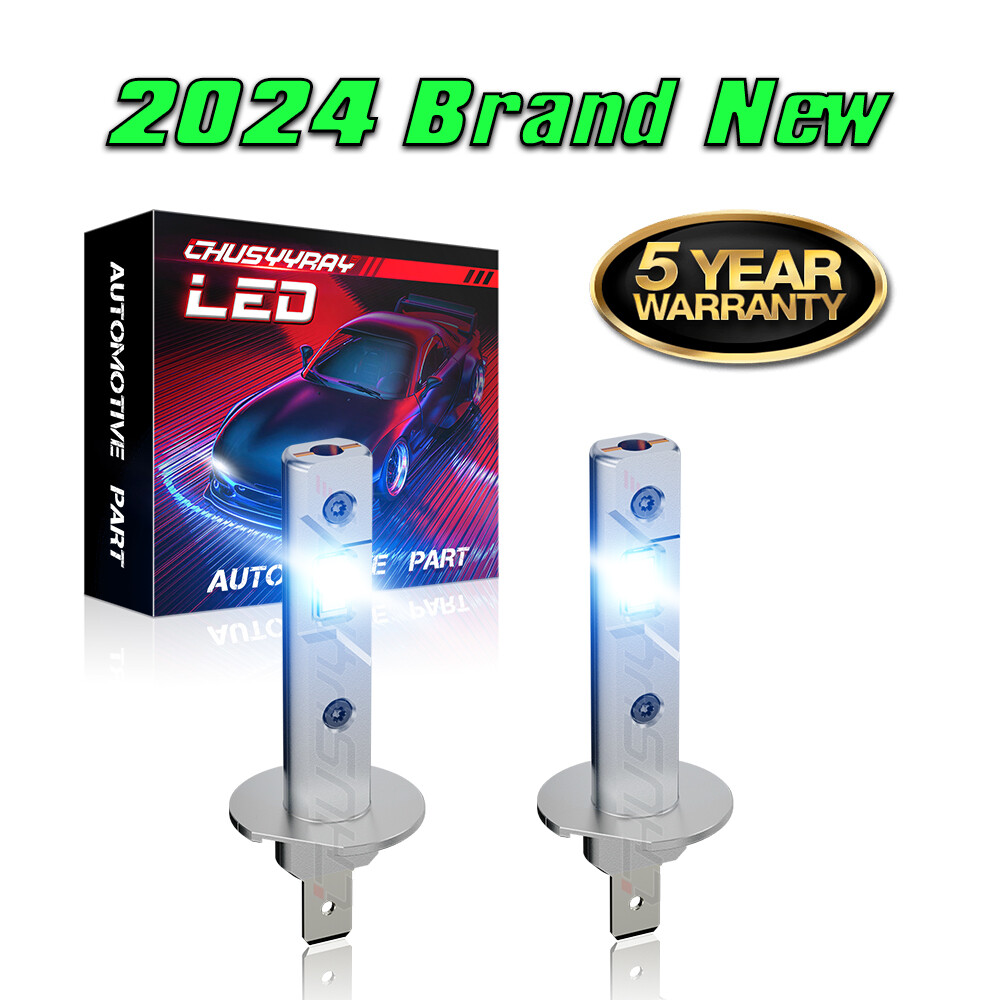2X H1 LED Headlight Light Kit 200W 16000LM Globe Bulbs Beam White Replace