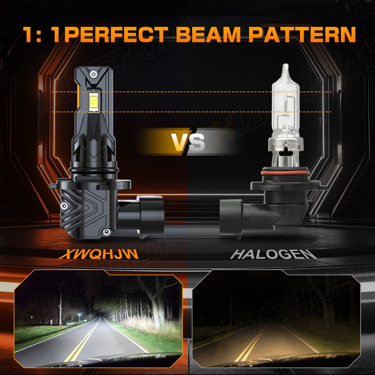 HB4/ 9006 LED Headlight Bulbs Kit for Honda Civic 2004-13 High Low Beam