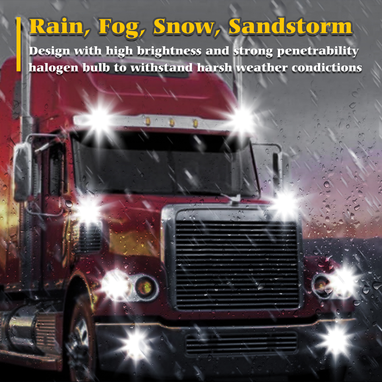 160W 8 HID Bulbs Hide-A-way Emergency Strobe Lights Warning System Headlight Kit