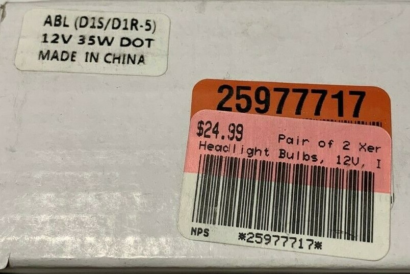 ABL D1S/D1R-5 Bulb Headlights D1-5 12V 35W DOT (2 Bulbs)
