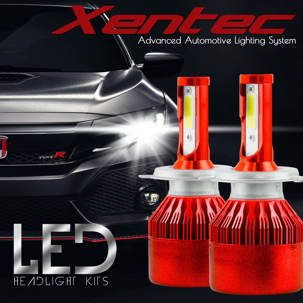 H4 9003 HB2 LED Headlight bulb Kit 488W 48800LM Lamp Bulbs Hi/Lo beam 6000k