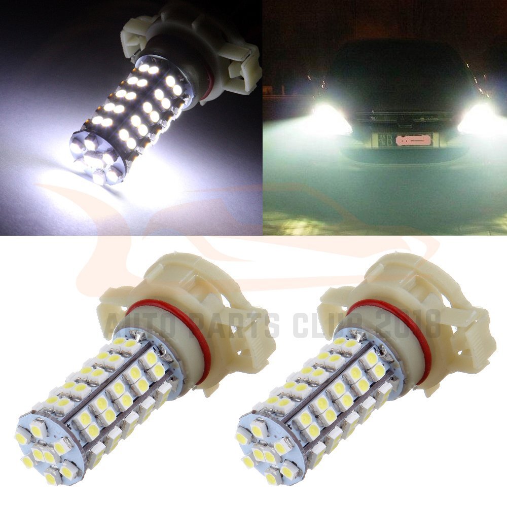 2x White H16 5202 LED Epistar 68 SMD Bulb For Fog Driving Daytime Running Light