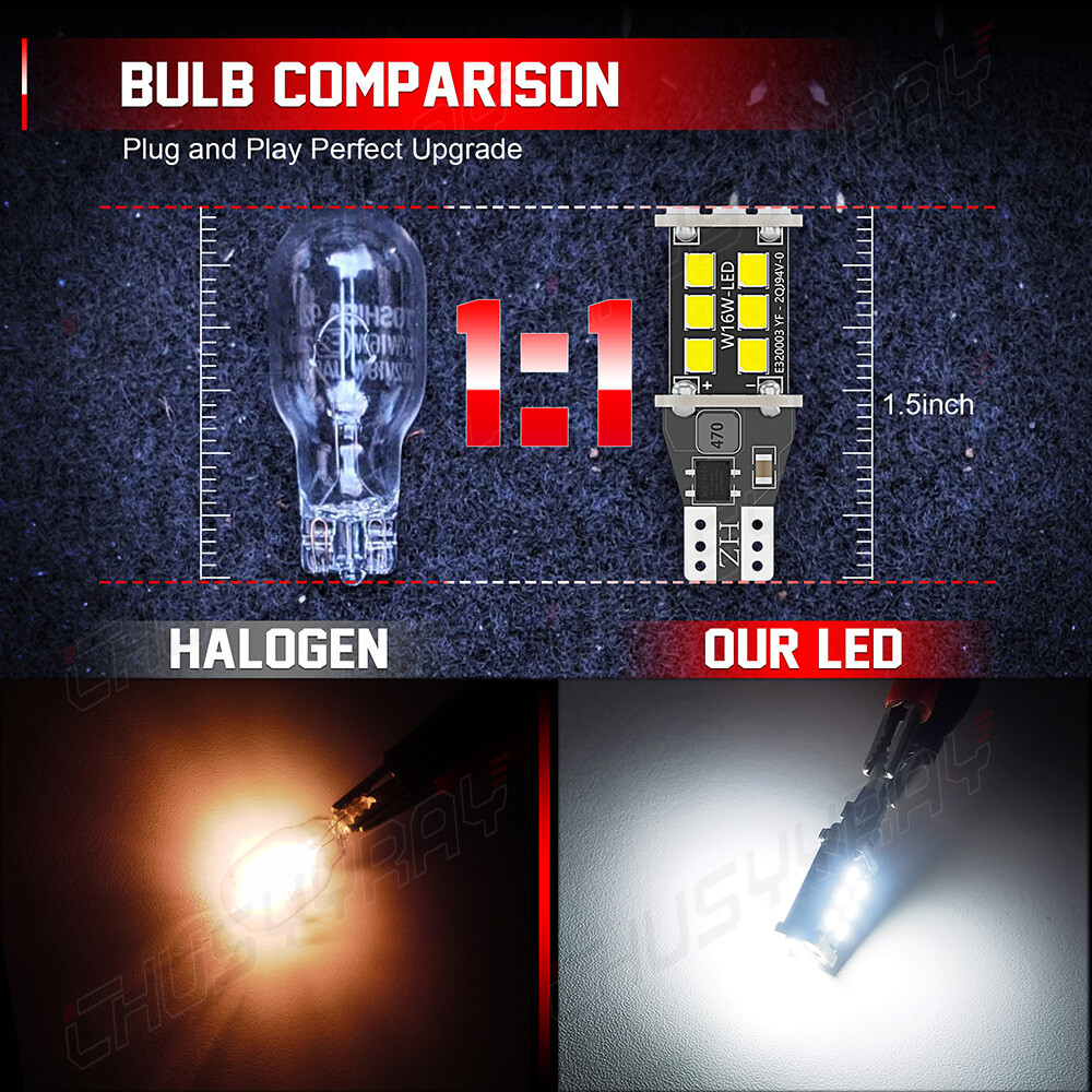 Super Bright White Canbus LED Bulb For Car Backup Reverse Light 921 912 T15 W16W