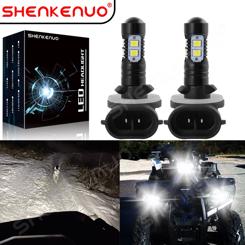 2 Super Brite LED light bulb for Polaris ATV 2009 SPORTSMAN 500 HO headlight