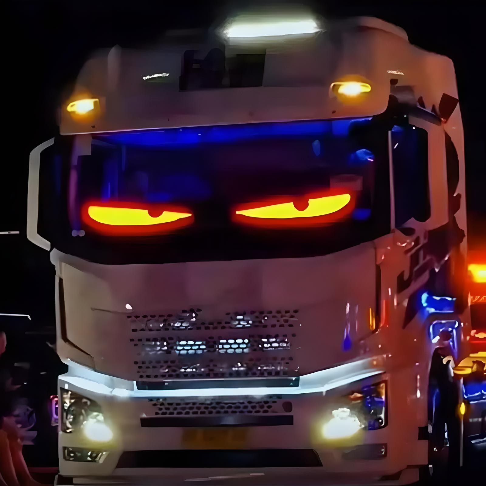 2Pcs 24″Truck Windshield Devil Eyes Light Soft Screen Cars Remote Smart Eye Lamp