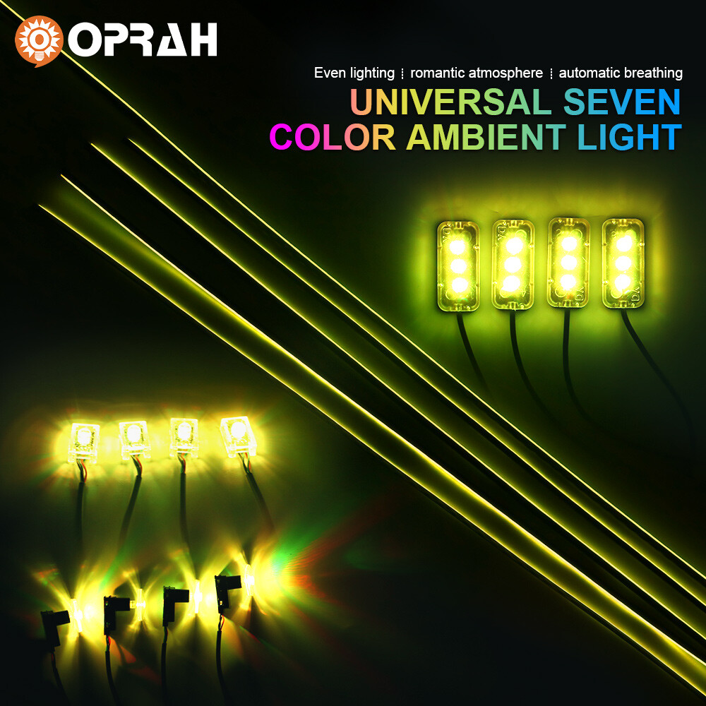 LED Car Interior Strip Light Atmosphere APP-Control Ambient Light 1~22 Kit US
