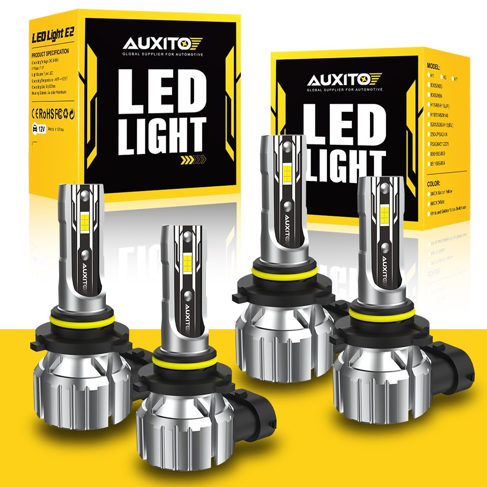 AUXITO 9005 9006 LED Headlight Kit Combo Bulb 6500K High Low Beam Super E2 P3