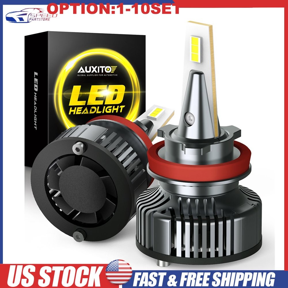 H11 H8 H9 LED Headlight Bulbs Bright Kit 6500K White 6000LM High/Low Beam 2-20X