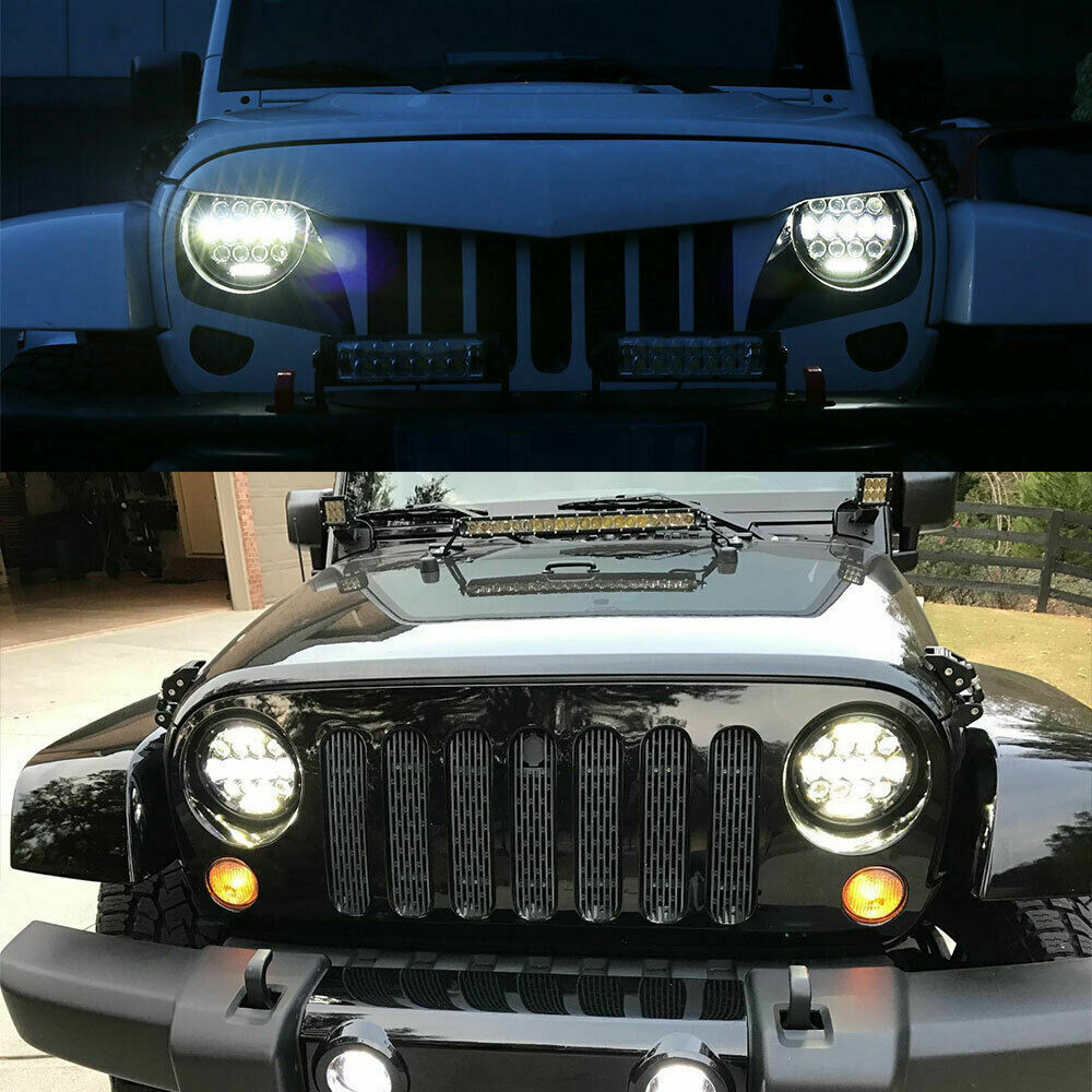DOT Approved 7″ inch Round Led Headlight High-Low Beam fit Chevy II Nova 1969-79