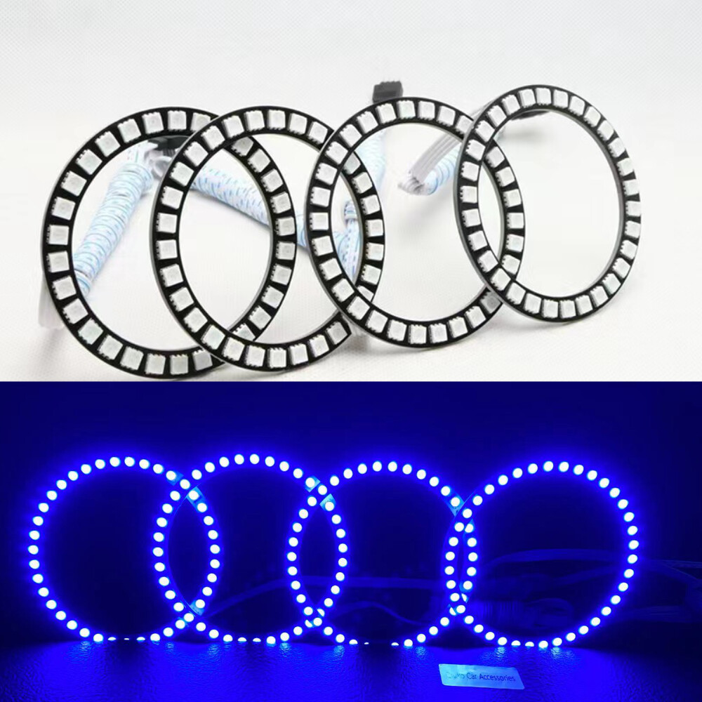 For Car Headlight & Fog Lights LED RGB Rings Halo Rings Angel eyes 40mm to 140mm