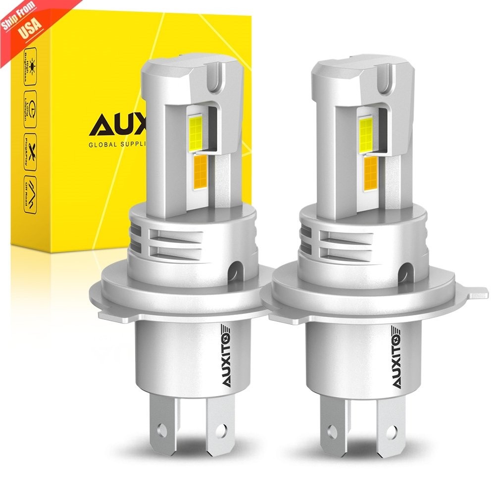 H4 LED Headlight Bulbs High/Low Dual Beams White&Yellow 6000K&3000K Dual Colors