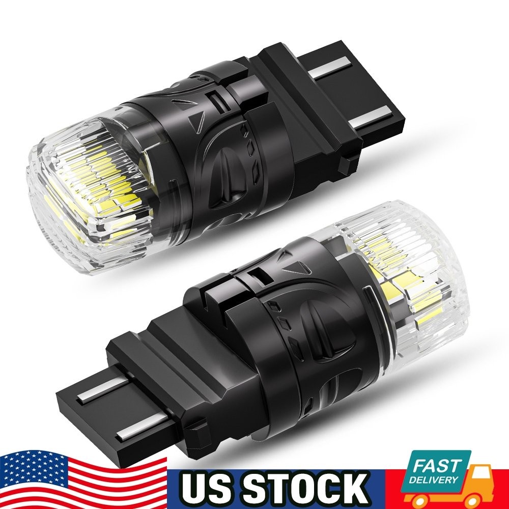Xenon White 4000Lm 3156 3157 4157 LED Backup Reverse Light Bulbs 6500K Bright 2x