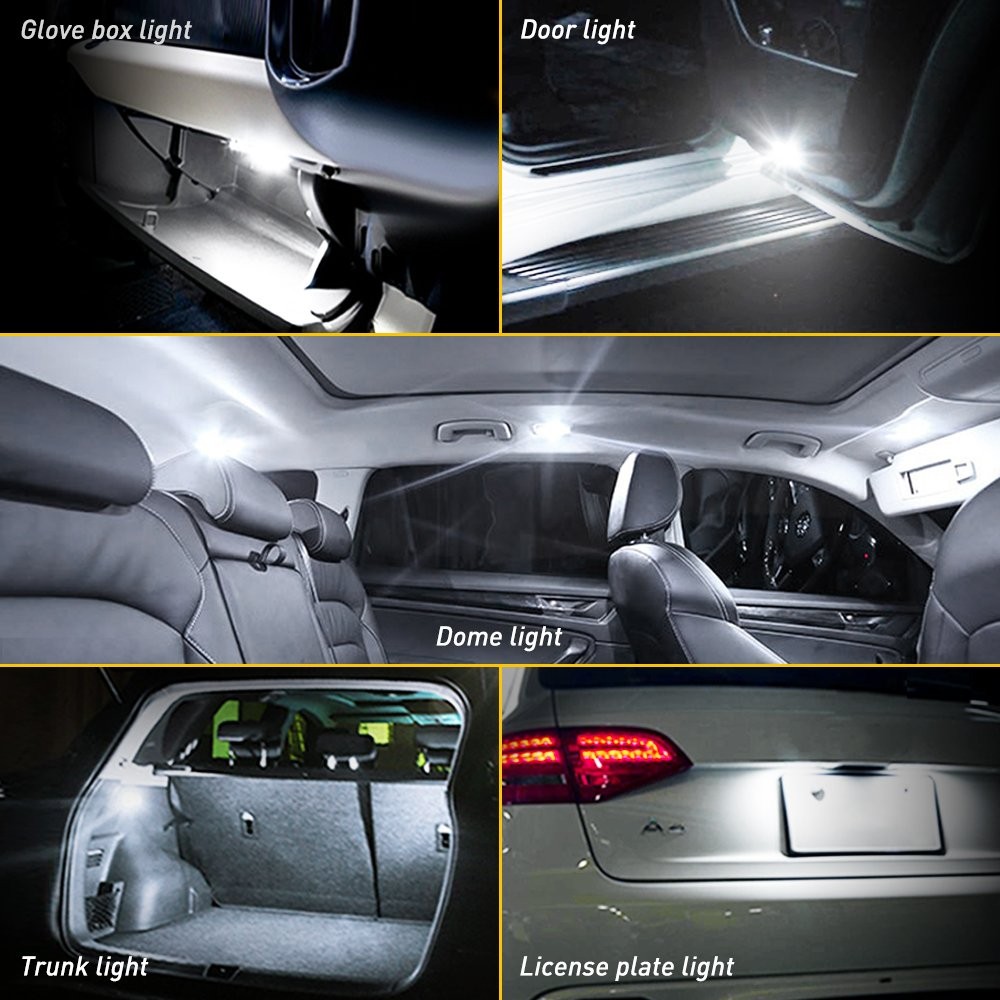 4x 31MM 16-SMD LED Car Interior License Plate Dome Map Light Bulbs Super White