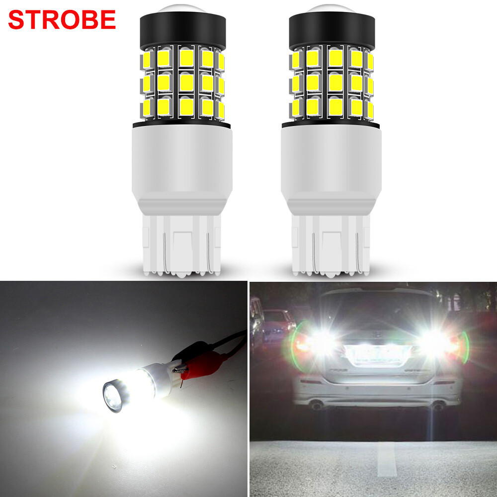 DYNITX Front Rear Turn Signal Light Strobe 7443 LED Bulb For Honda Accord Civic