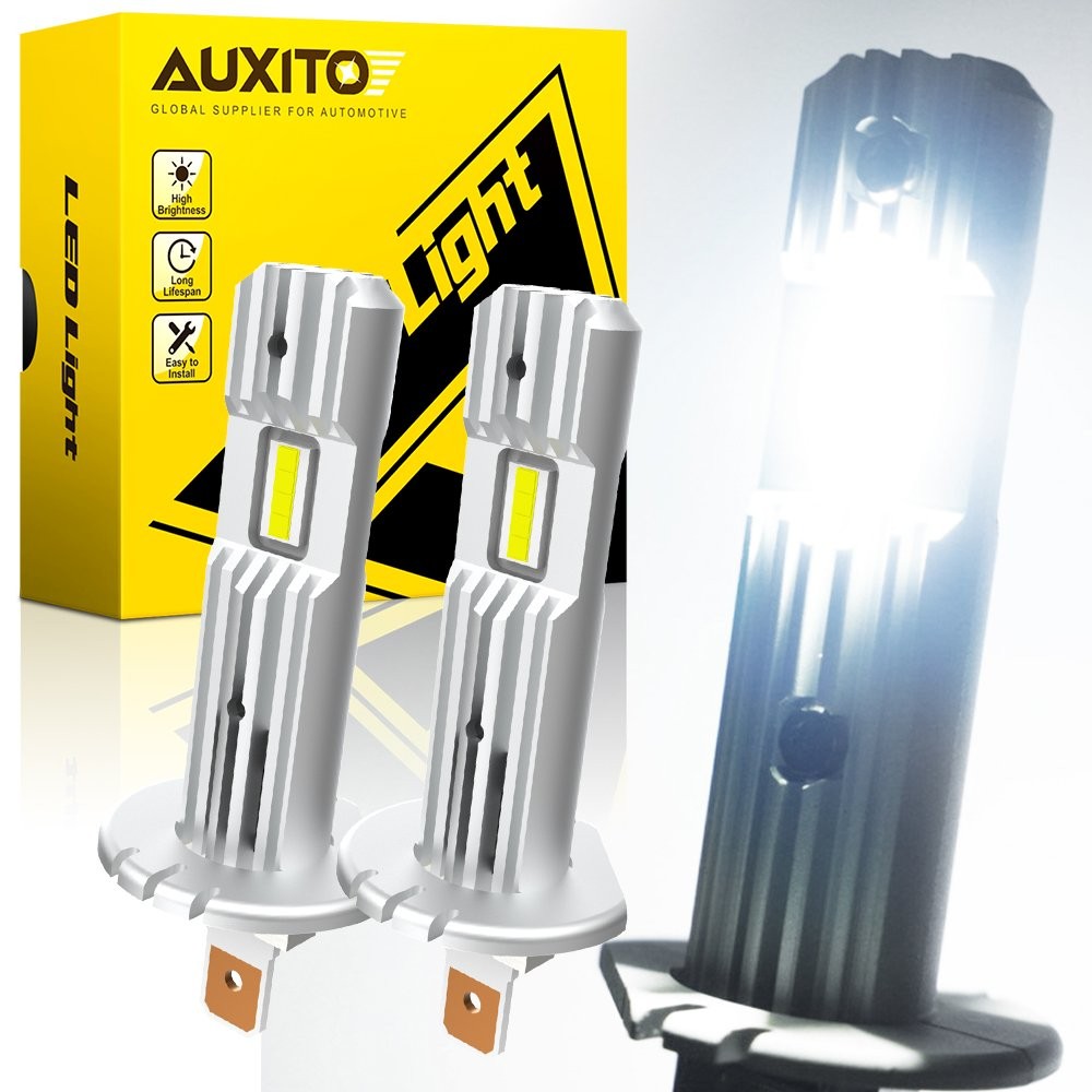 2x H1 6000K Super Bright White 6000LM DRL LED Headlight Bulb Kit High Beam NEW