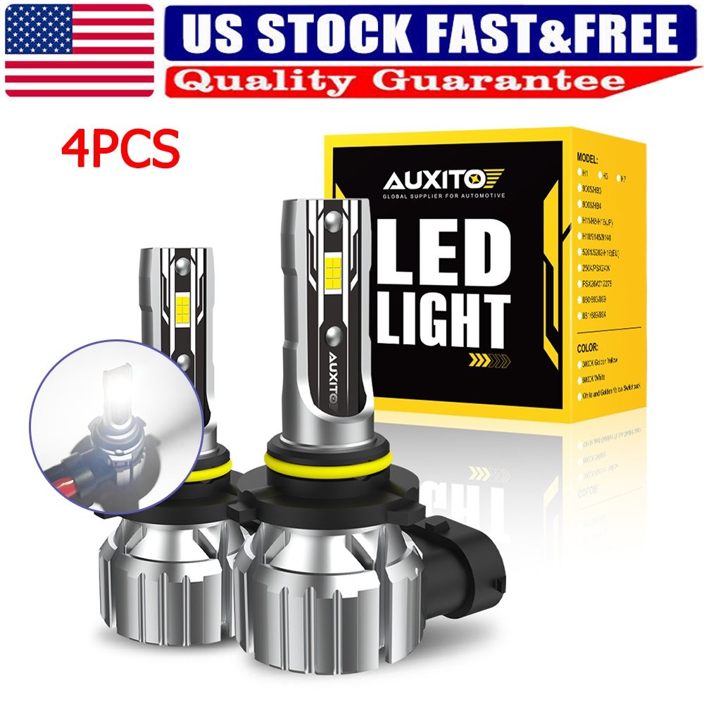 AUXITO CANBUS 40000LM 6500K White 60W HB3 9005 LED Headlight Bulb High Low Beam