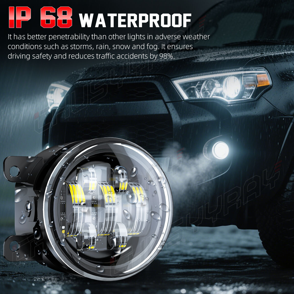For LINCOLN NAVIGATOR 2007-2014 Pair Clear Lens Bumper Fog Lights Driving Lamps