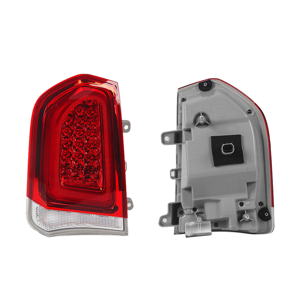 Pair Chrome Trim Full LED Tail Lights For 2015-2023 Chrysler 300 Brake Lamp Side