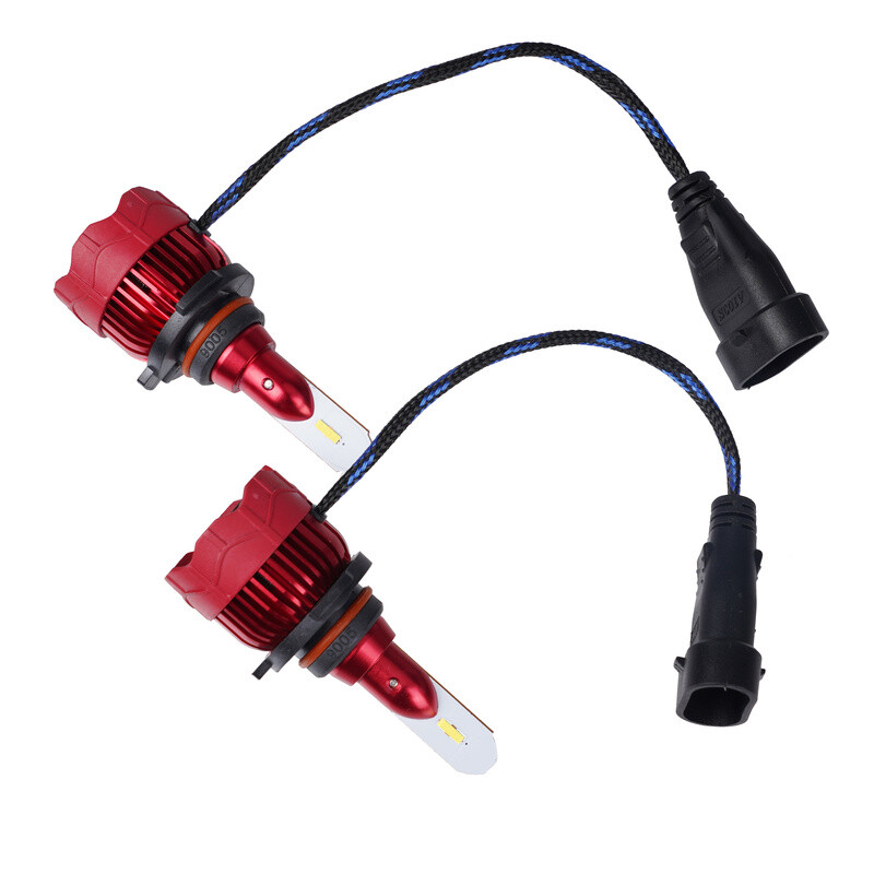 Pair 9005 6000K LED Car Headlights Fog Lights Hi/Low Beam Bulbs Sets 55W 16000LM