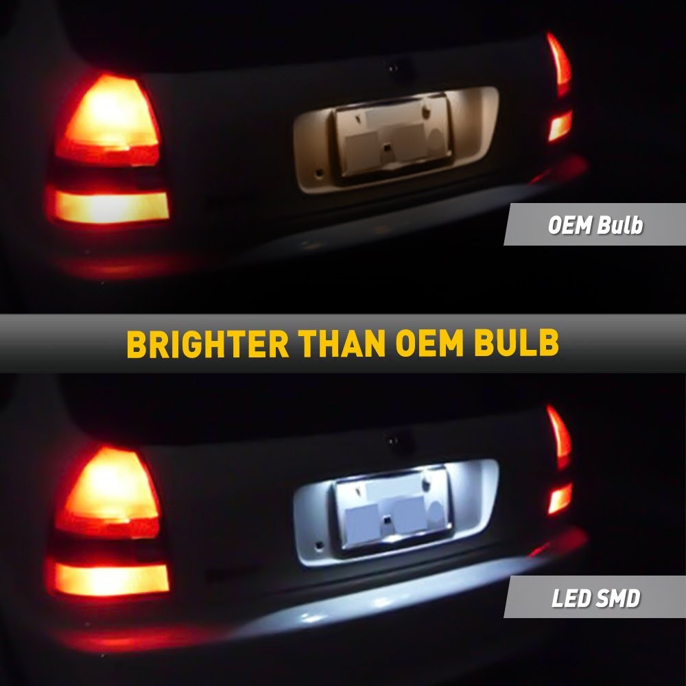 LED License Plate Lamp for 92-00 Civic Honda 2 Door Coupe Rear Tag Light EOJ