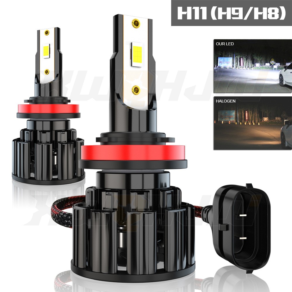 2pcs H11 LED Headlight Low Beam Bulb 5000K 6000LM