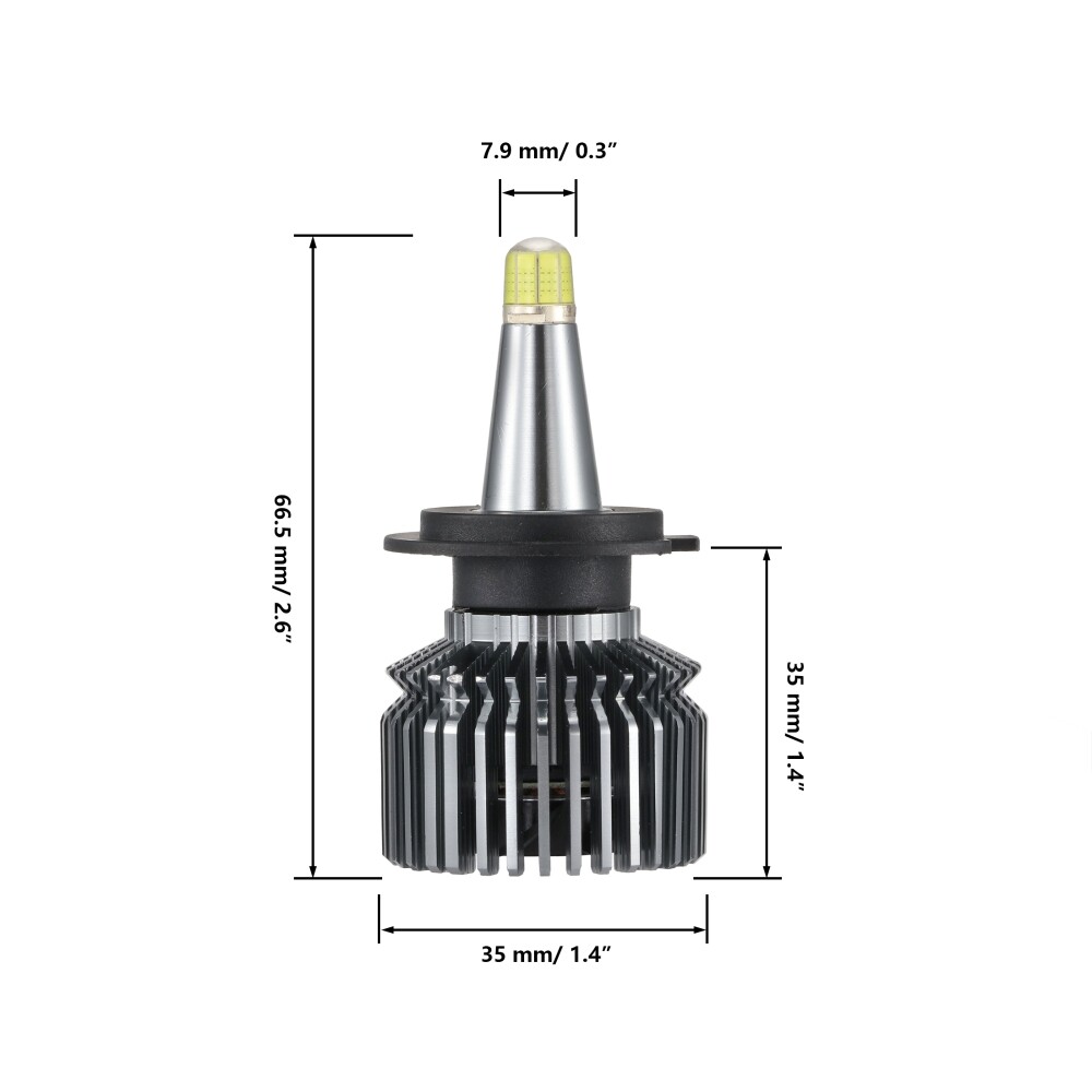 6-Side H7 LED Headlight Bulb Conversion Kit High Low Beam Lamp 6500K Super White