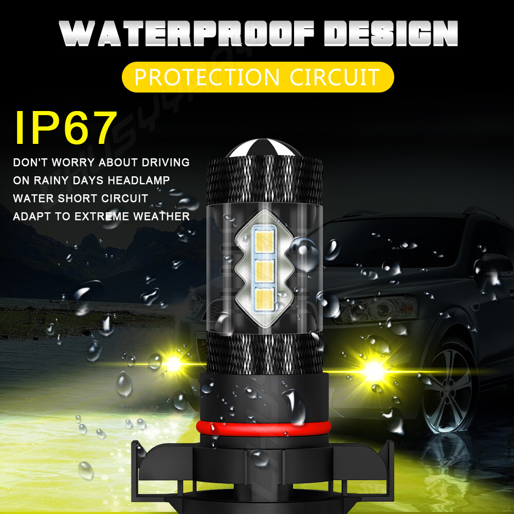 Pair 160W FOG Lights For DODGE Grand Caravan 2010-2019 3000K Yellow LED Bulbs