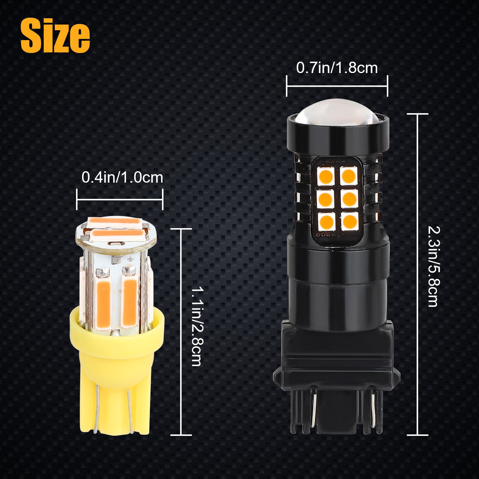 For Chevy Silverado 1500 Tahoe 4Pc Amber LED Turn Signal Side Marker Lights