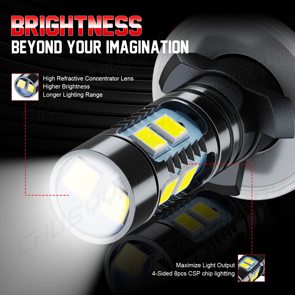 Fit Freightliner M2 106 2011-2017 Front LED Headlight Hi-Low+Fog Light Bulbs Kit
