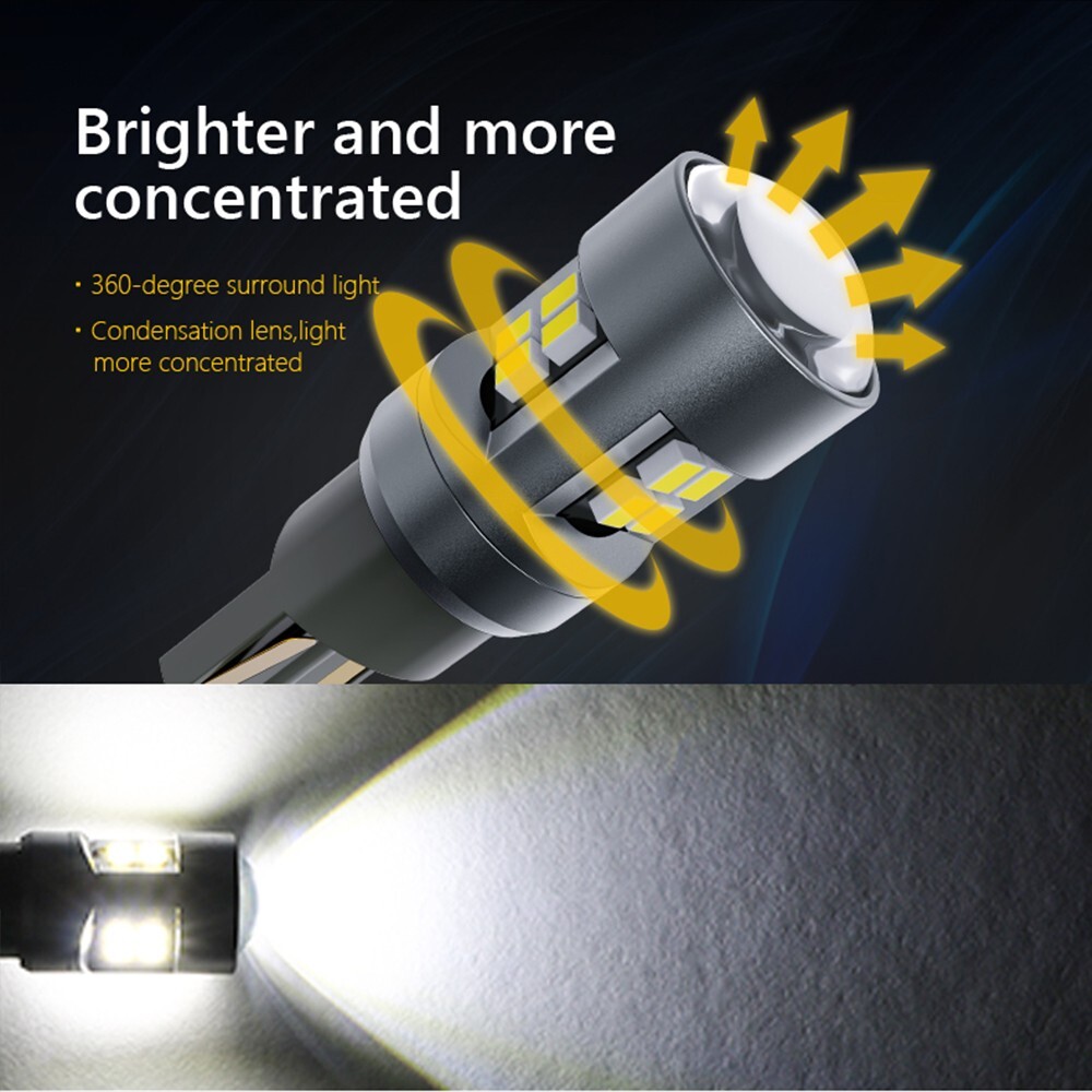 1-100x T10 2016 16SMD Car LED Side Light Bulbs 7 Colors Light Chips Super Bright