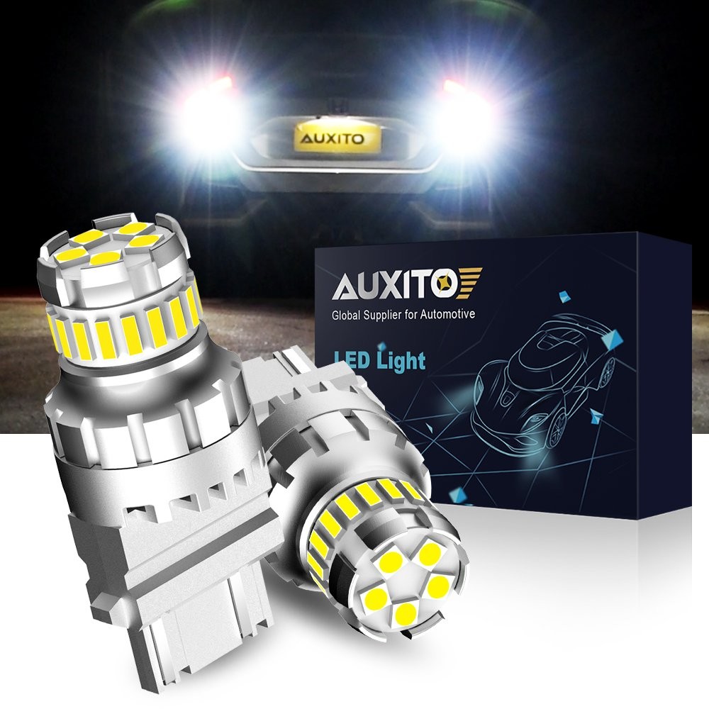 2x 3157 3156 LED Backup Reverse Signal Turn Light Bulbs White 2400LM 6500K