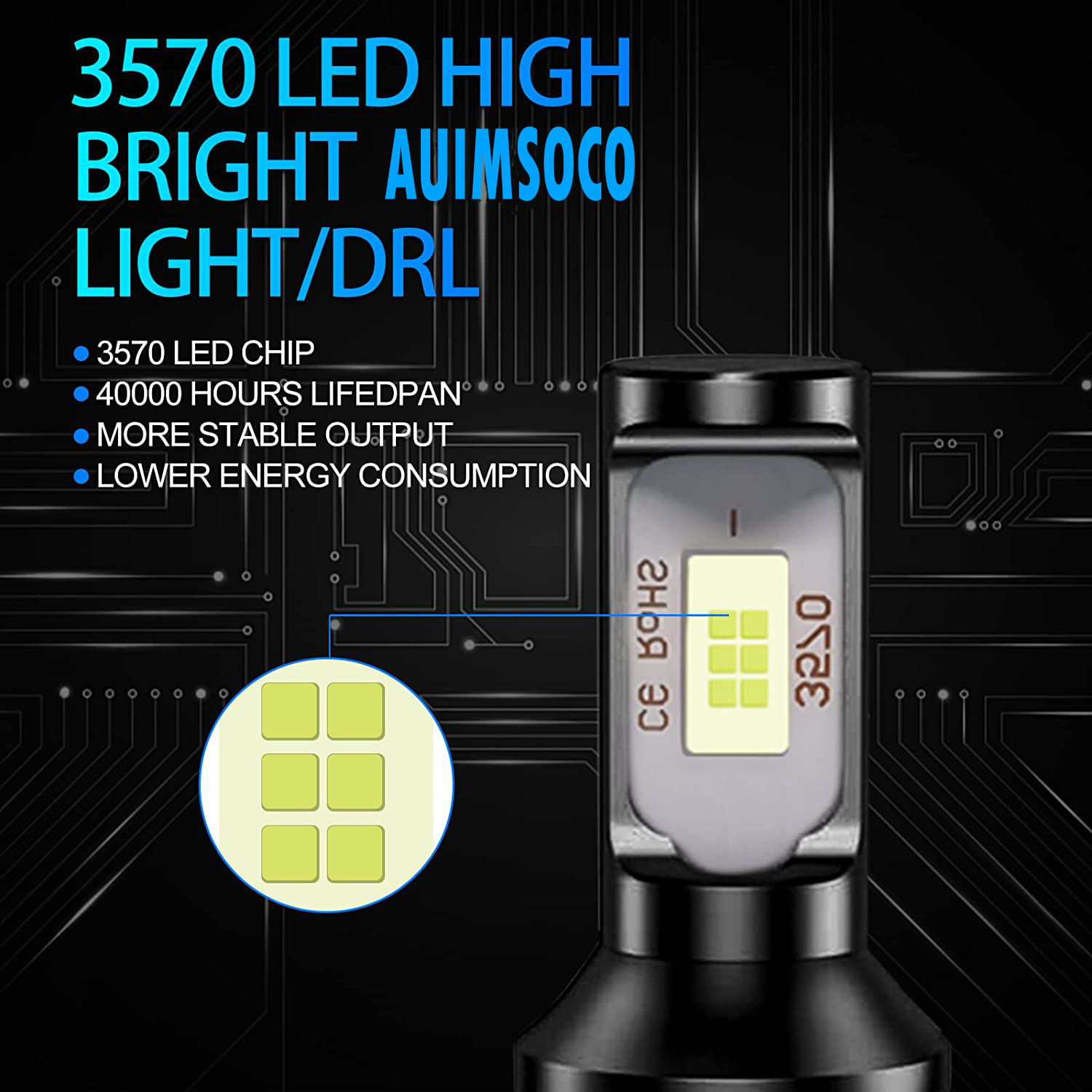For Jeep Compass 2014-2020 – 6PC 6000K Combo LED Headlight + Fog Light Bulbs Kit