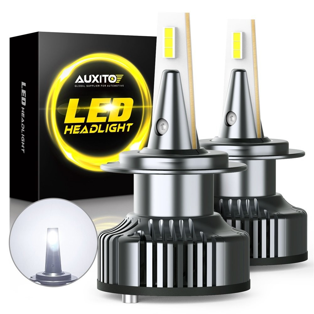 Pair AUXITO H7 Headlight LED Bulb 20000LM Set White 6500K High Low Beam Canbus