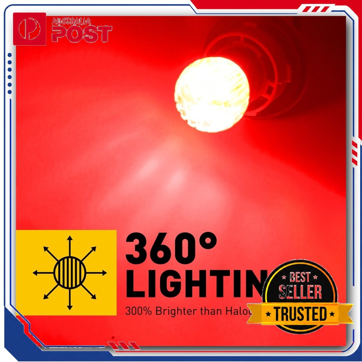 2X 1157 LED BAY15D Brake/Stop Light Tail Bulb Pure Red Bright