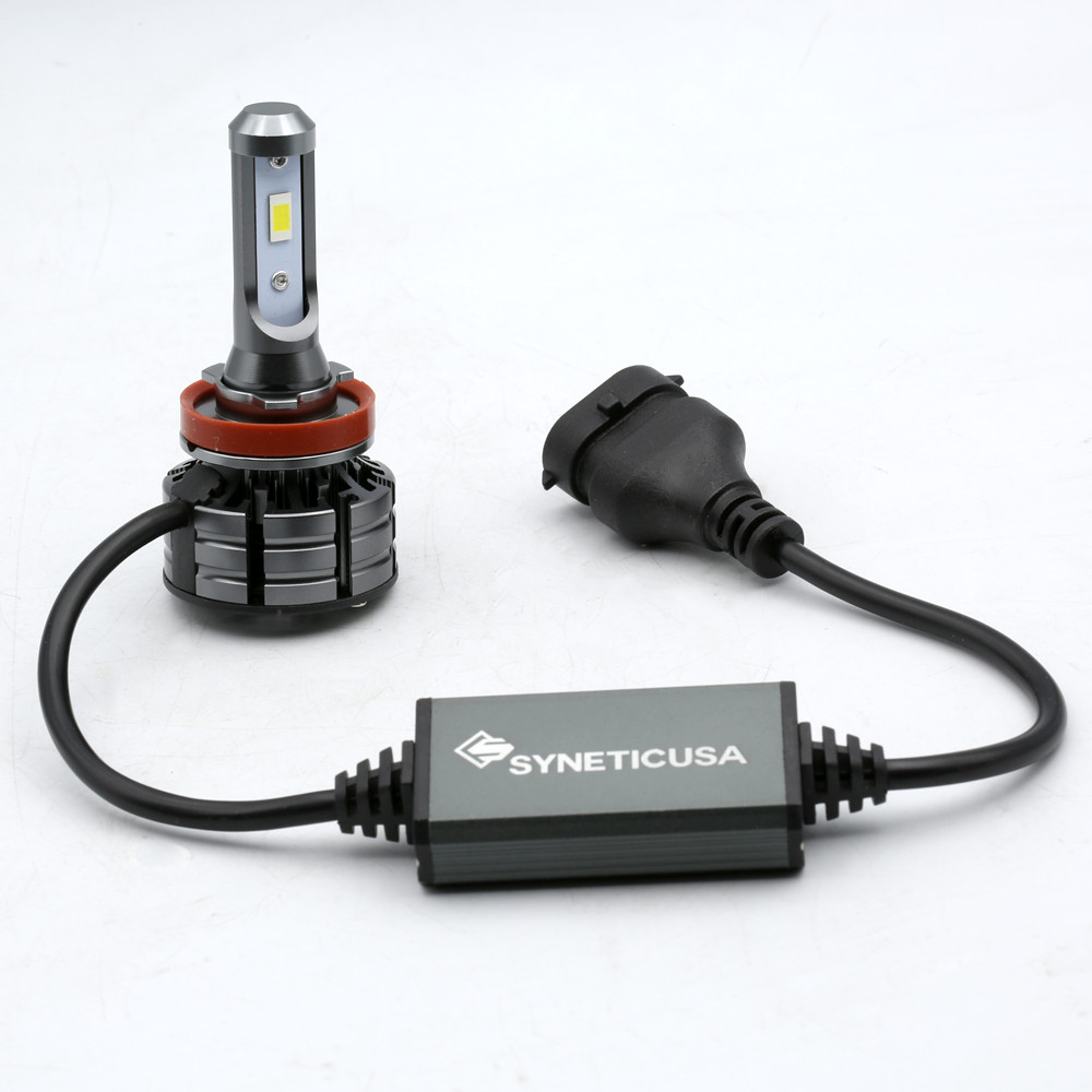 Syneticusa H11/H9/H8 CSP LED Headlight Light Bulb Kit 5000lm White 100W Low Beam