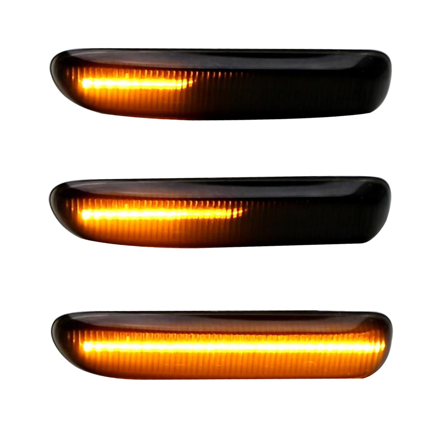 Smoke Lens Amber LED Sequential Side Marker Lights For BMW E46 99-01 3 Series 4D