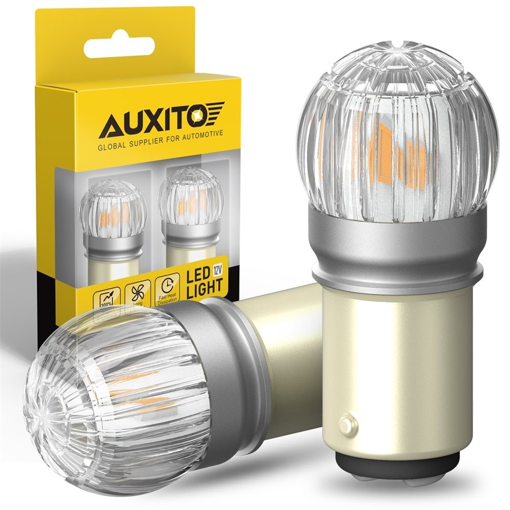2x 1157 6-SMD LED Tail Brake Reverse Stop Parking Turn Signal Light Bulbs Amber