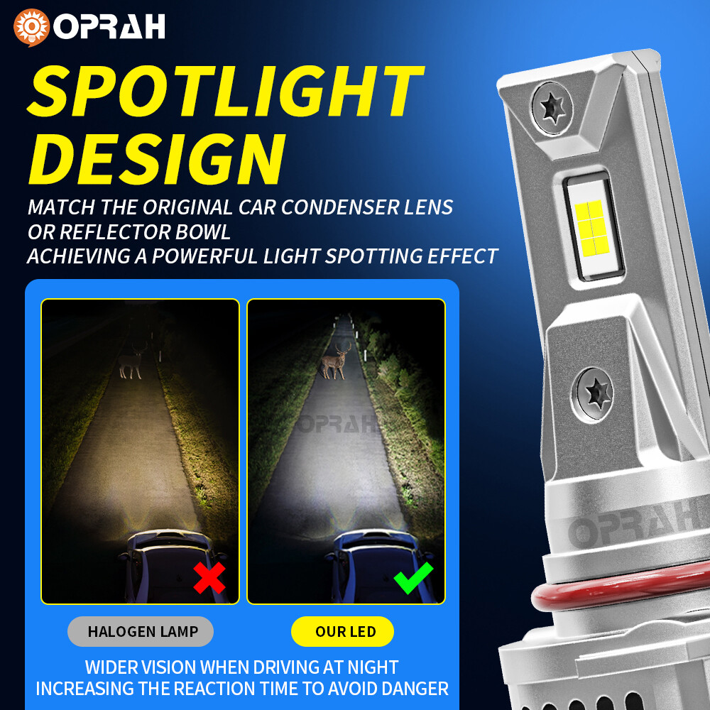 2X Super Bright H4 H7 H11 9005 LED Headlights Bulb High Low Beam 6000K White 12V