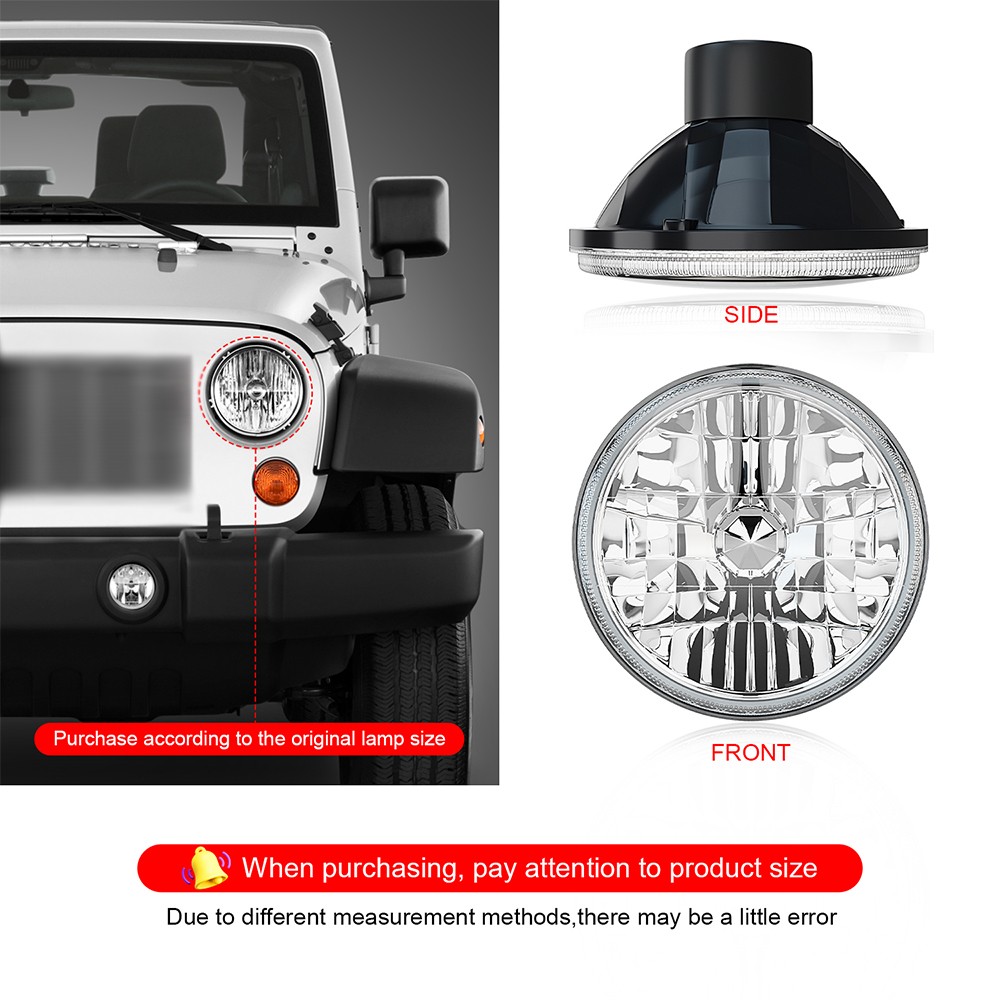 For Jaguar XJ XJR XJ8 4PCS 5.75″ 5-3/4 inch Round LED Headlights High Low Beam
