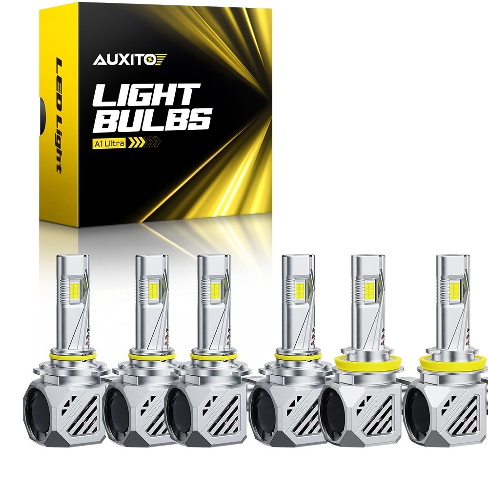 9005 9006 H11 LED Headlight Bulbs Kit High Low Beam Fog Light Bright 6-30X